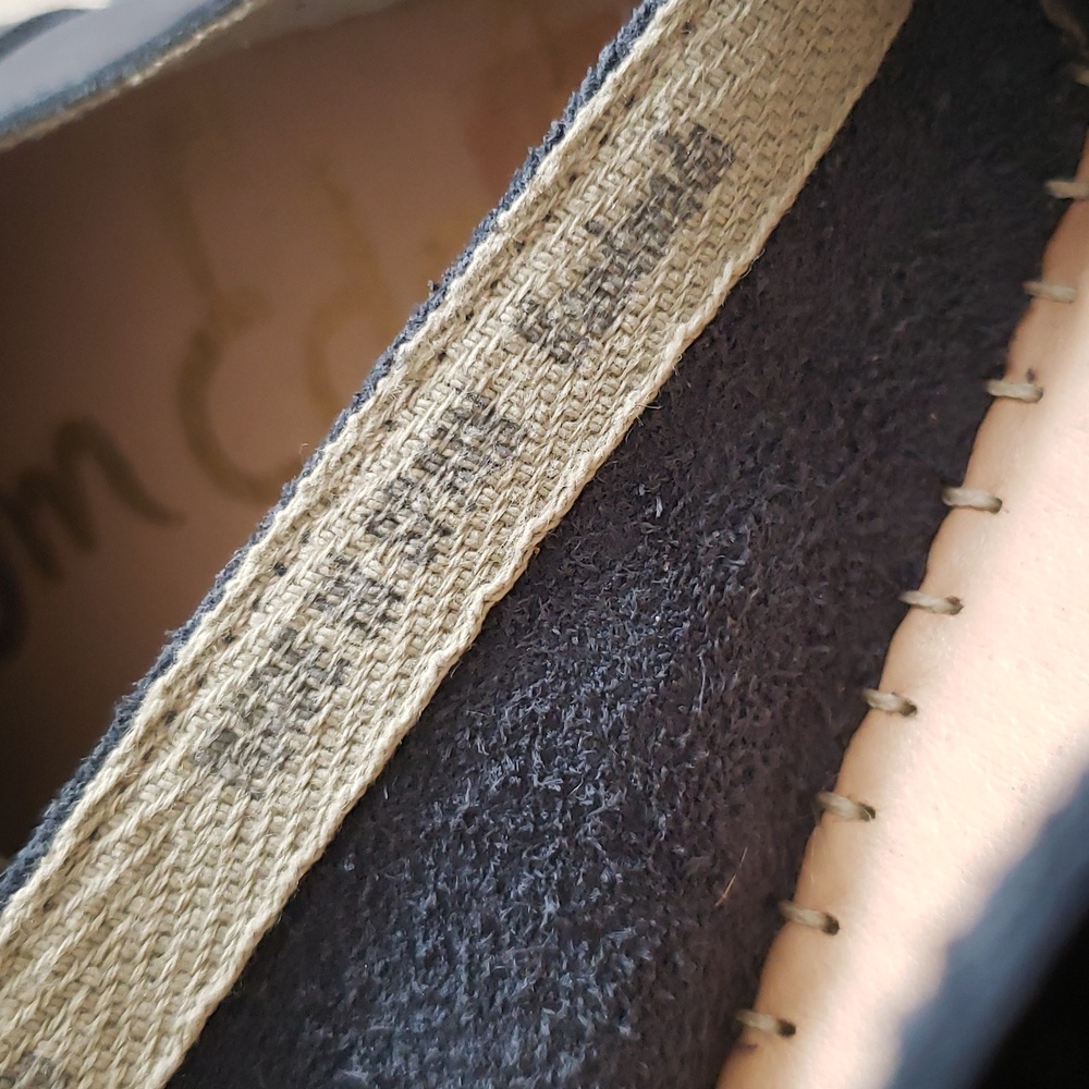 Sam Edelman New Wedges Leather Platform Espadrille 41/10 NAVY Handmade Spain - Picture 13 of 13